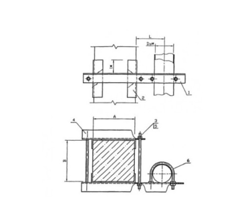 Крепления трубопроводов к железобетонным балкам в Молодечно