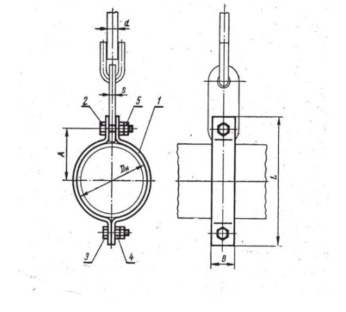 Хомуты укороченные горизонтальных трубопроводов в Молодечно
