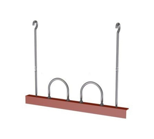 Подвески двух труб на опорном уголке в Молодечно