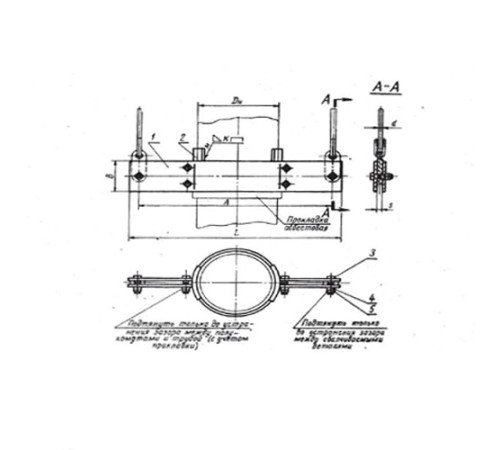 Хомуты укороченные подвесок трубопроводов в Молодечно