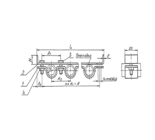 Подвески судовых трубопроводов Тип 7 в Молодечно