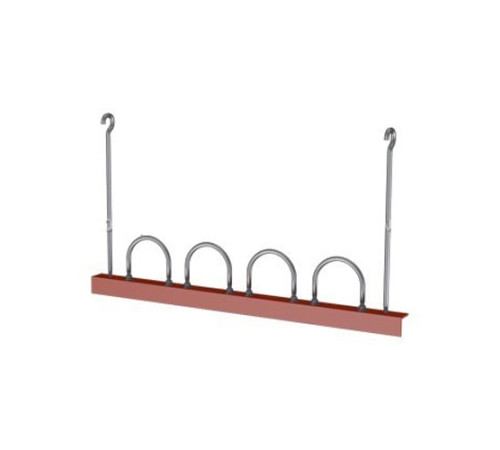 Подвески четырех труб на опорном уголке в Молодечно