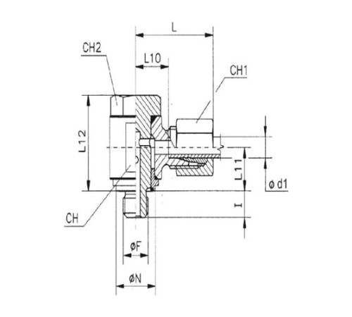 Угольники Banjo с уплотнительным кольцом TN111GG M в Молодечно