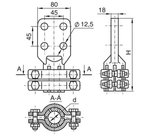 Аппаратные зажимы АШМ в Молодечно для ЛЭП