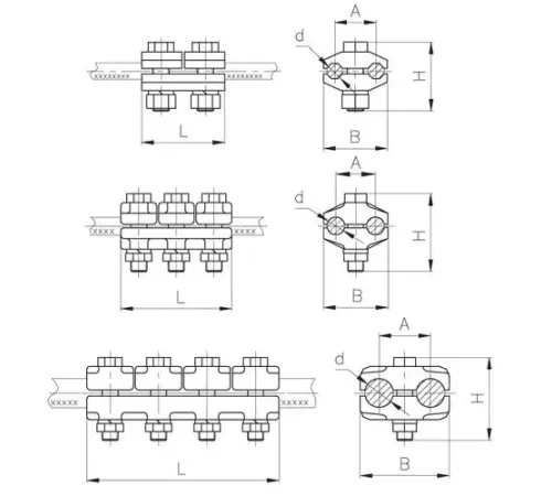 Плашечные зажимы типа ПА для ЛЭП в Молодечно