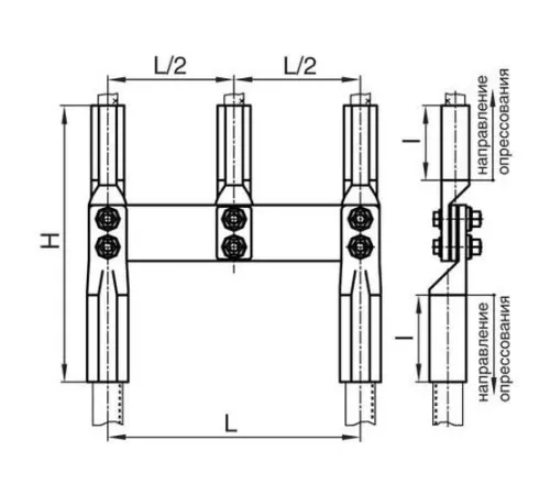 Переходные зажимы ППР для ЛЭП в Молодечно и Беларуси