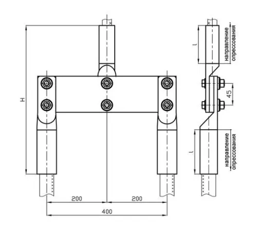 Переходные зажимы ППТ для ЛЭП в Молодечно и Беларуси