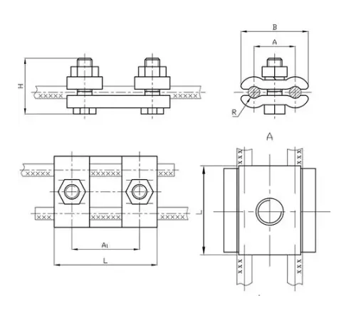 Плашечные зажимы типа ПС для ЛЭП в Молодечно