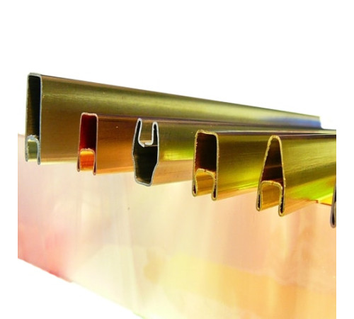 Декоративные латунные профили в Молодечно для стекла