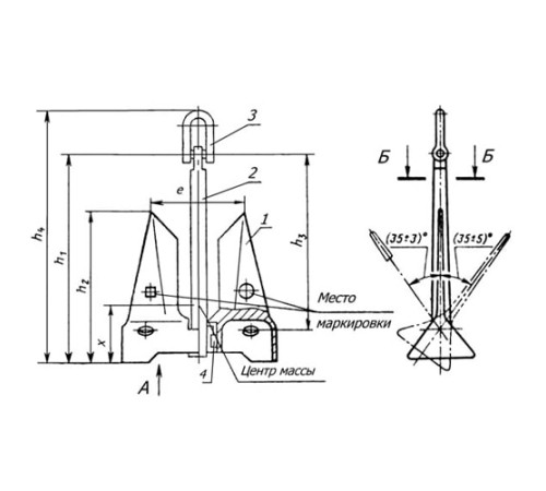 Якоря повышенной держащей силы в Молодечно для судостроения