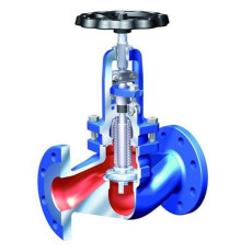 Запорный сильфонный вентиль-клапан